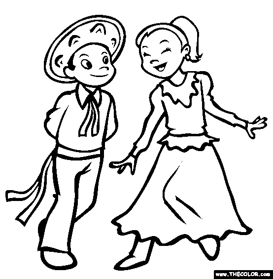 Latin Dance Coloring Page